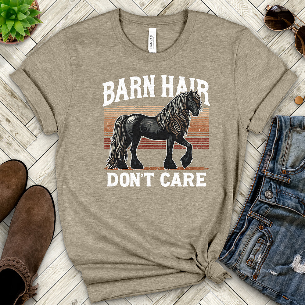 Barn Hair, Don't Care Black Tee
