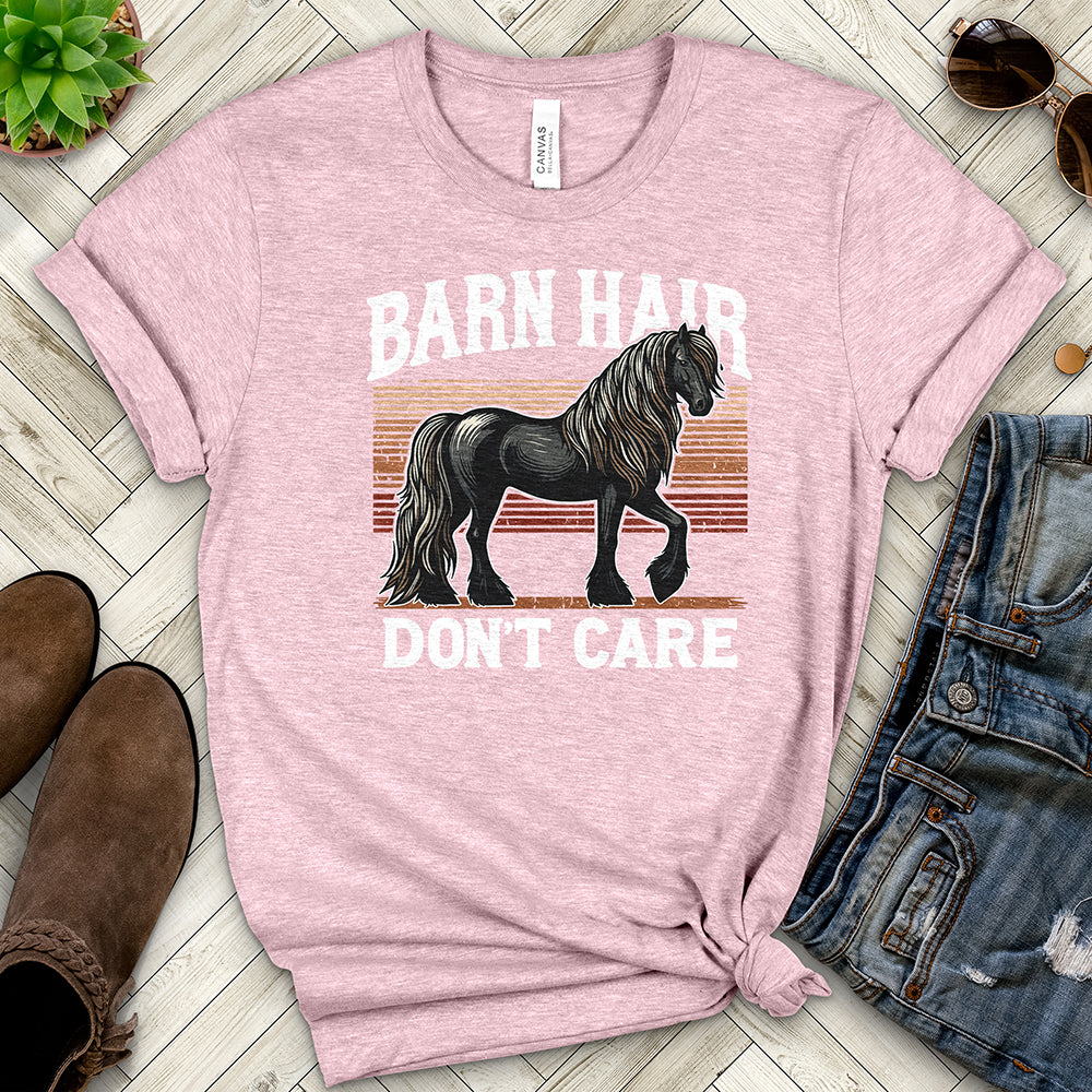 Barn Hair, Don't Care Black Tee