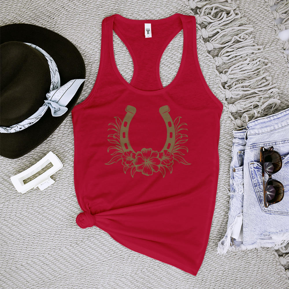 Horseshoe Flower Tank Top
