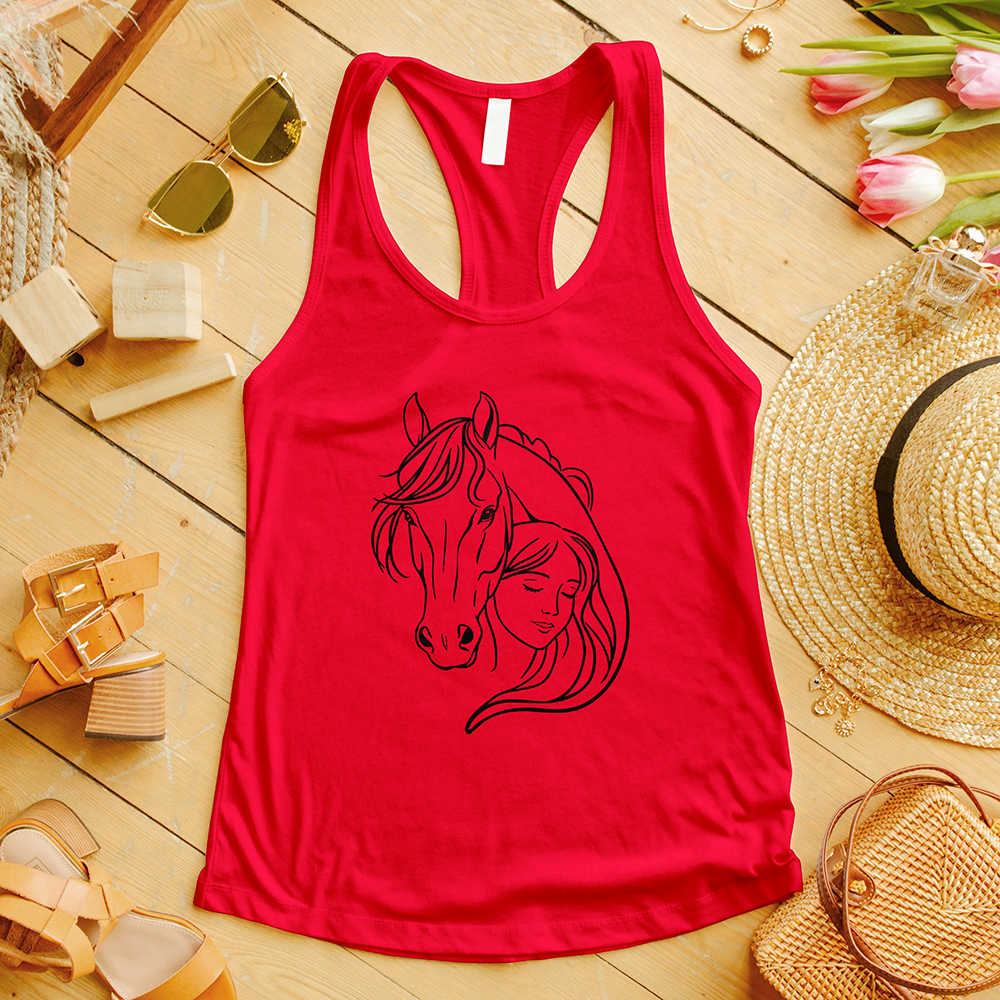 Horse And Girl Tank Top