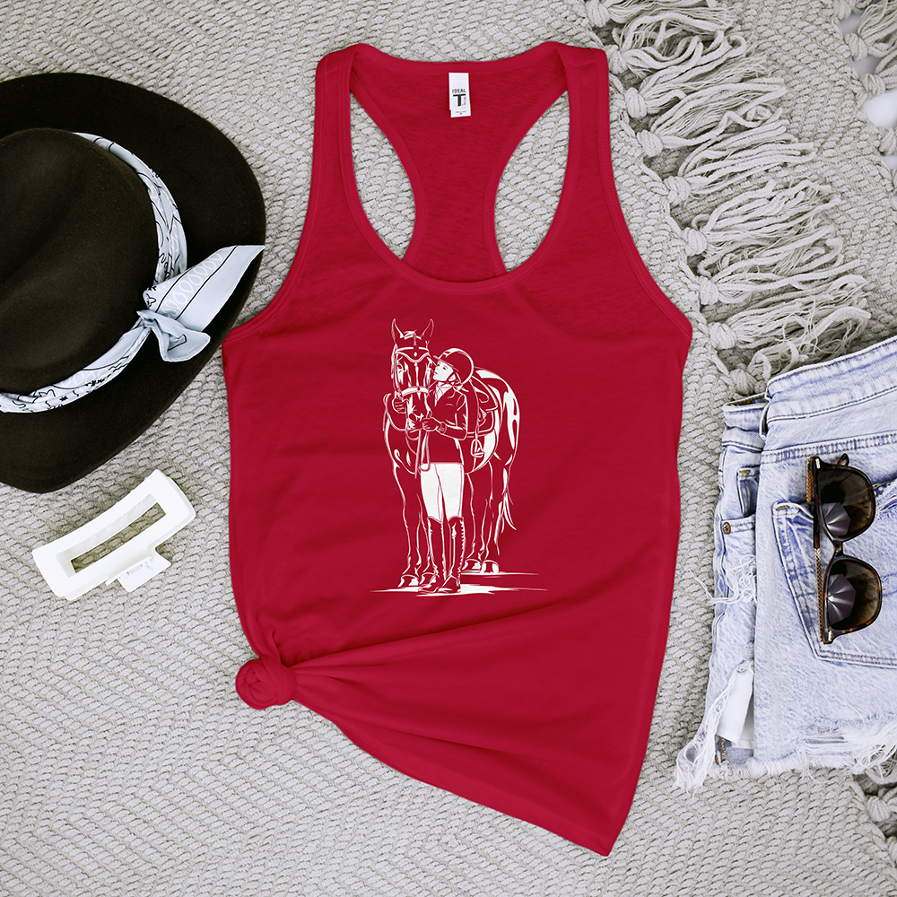 Horse With Horse Girl Tank Top