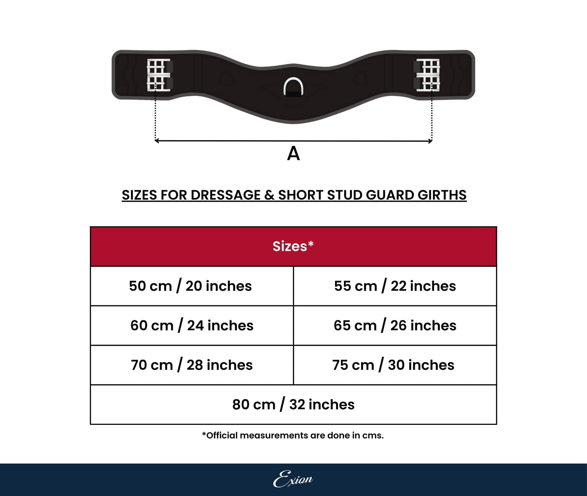 ExionPro Dressage Leather Horse Girth