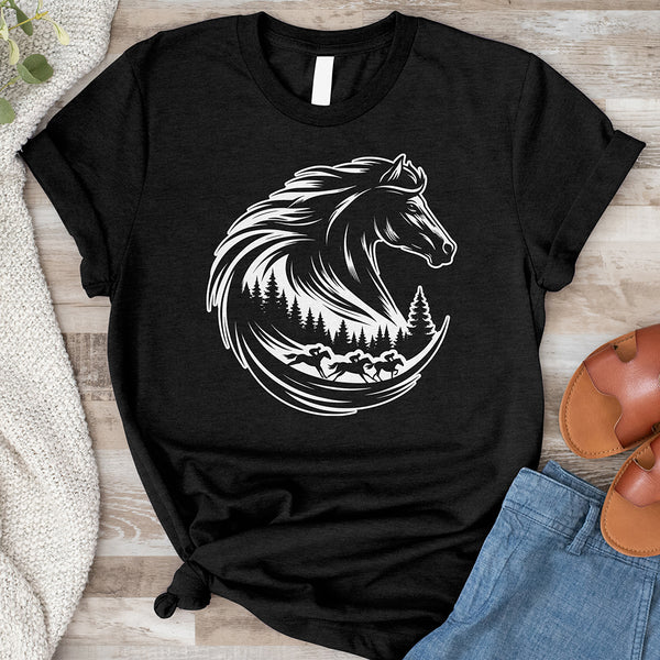 Majestic Horse's Head White Tee