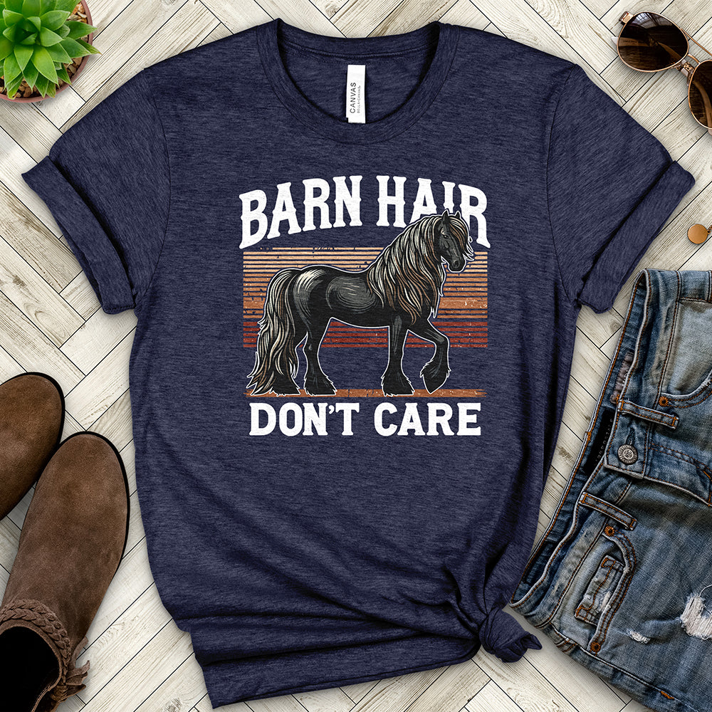 Barn Hair, Don't Care Black Tee