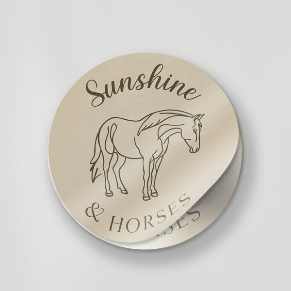 Sunshine & Horses Sticker