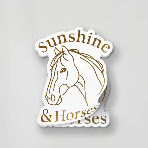 Sunshine & Horses Die Cut Sticker