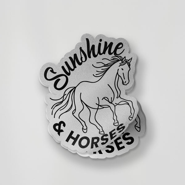 Sunshine & Horses Die Cut Sticker