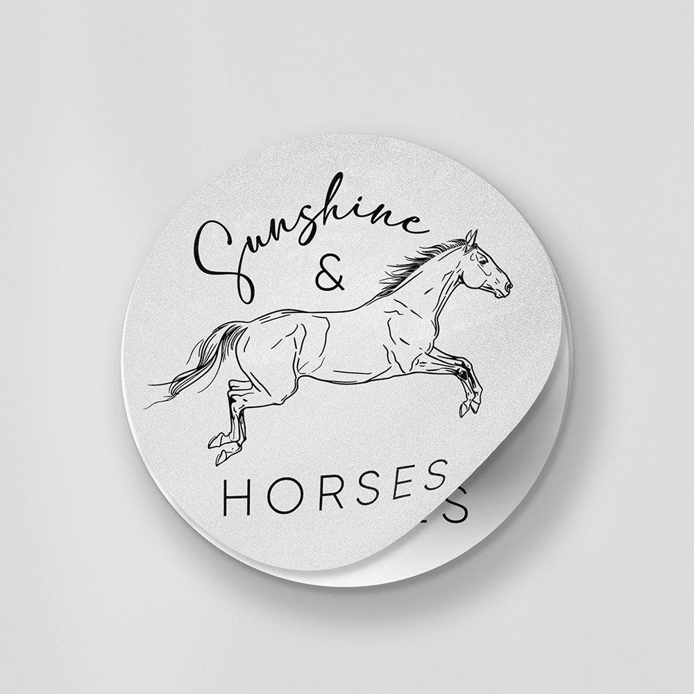 Sunshine & Horses 01 Sticker