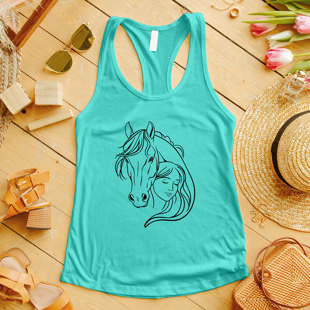 Horse And Girl Tank Top
