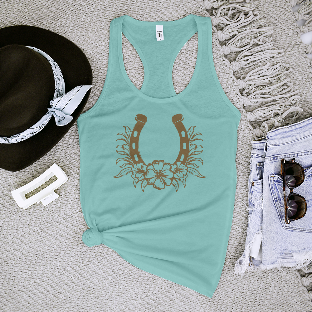 Horseshoe Flower Tank Top