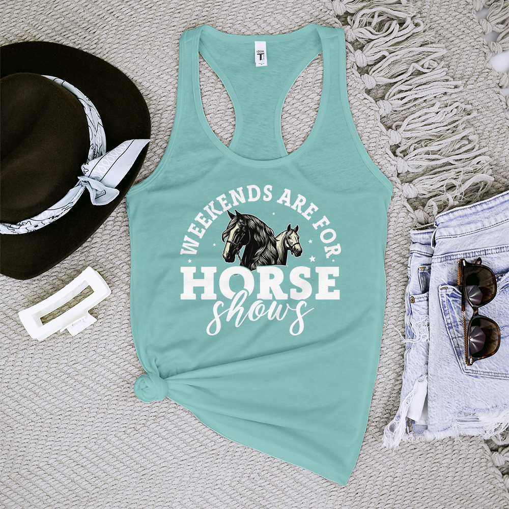 Horse Shows Black Tank Top