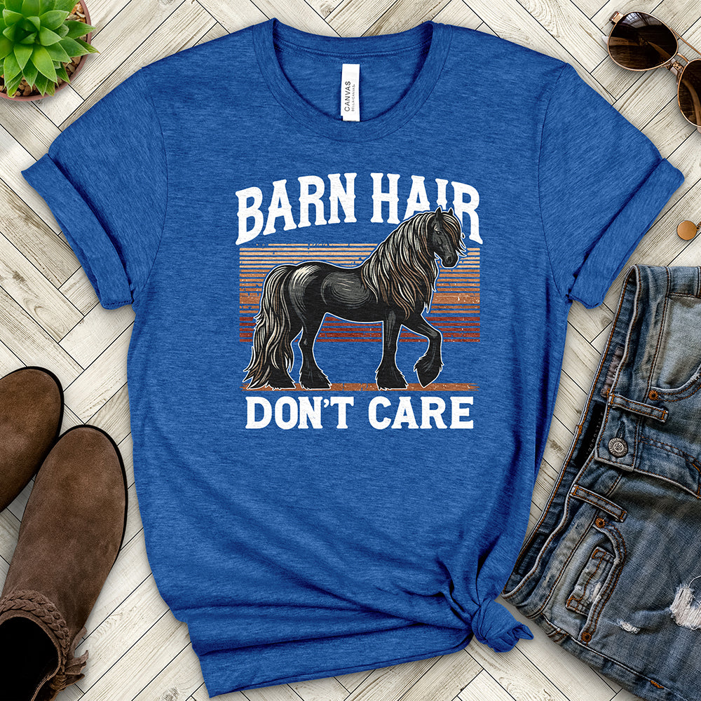 Barn Hair, Don't Care Black Tee