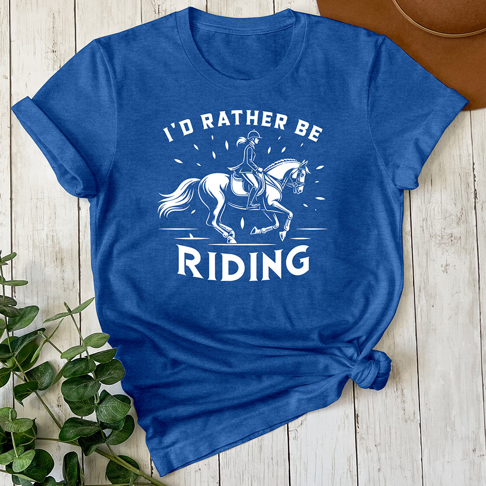 thumbnail image 2 of "I'd Rather Be Riding!" Horse Themed Kids T-Shirt - 100% Cotton Youth Graphic Tee 2 of 11