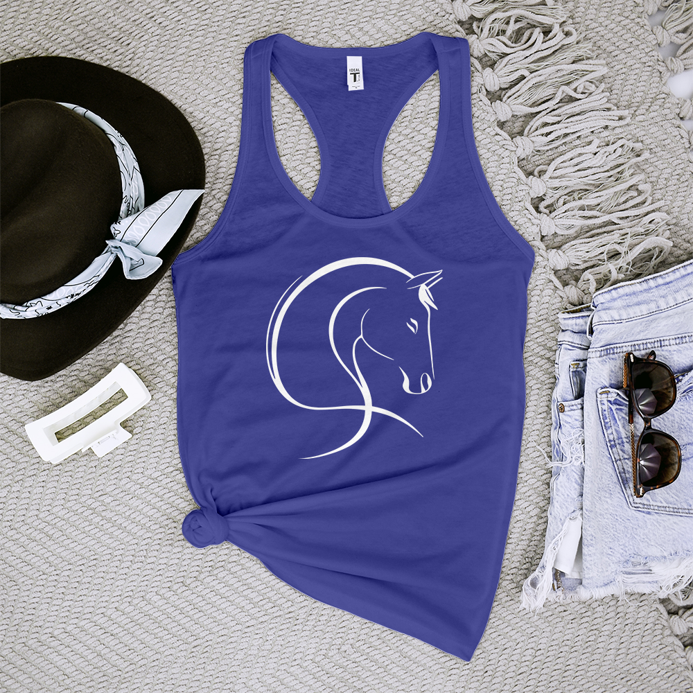 Horse Line Art Tank Top