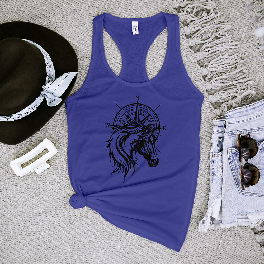 Horse With Compass Tank Top