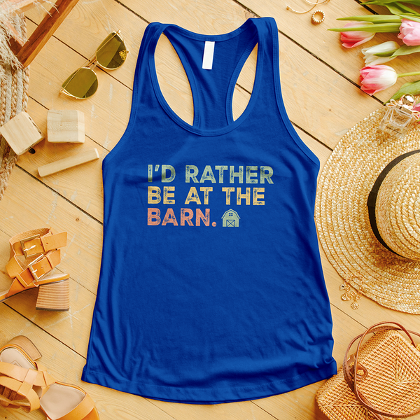 I'd Rather be at the Barn Tank Top