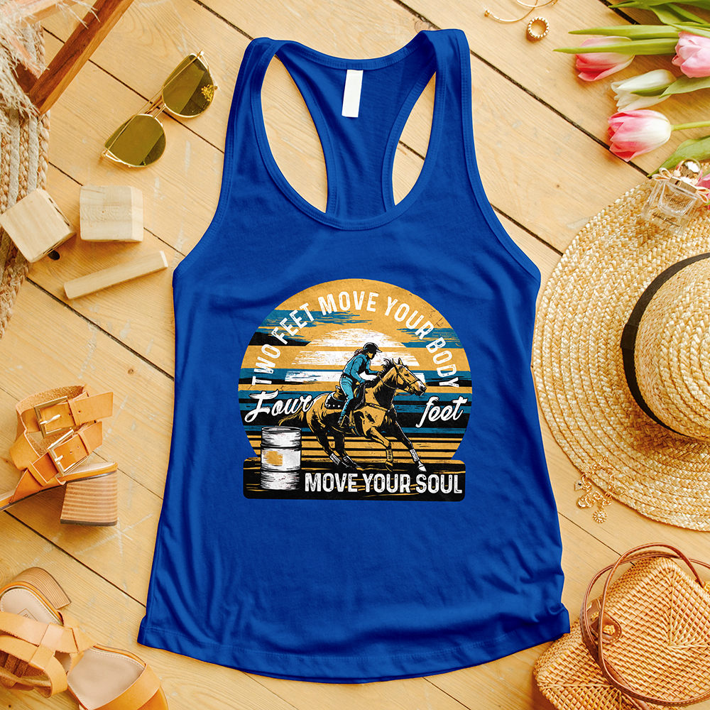 Two Feet Move Your Body Four Feet Move Your Soul Tank Top