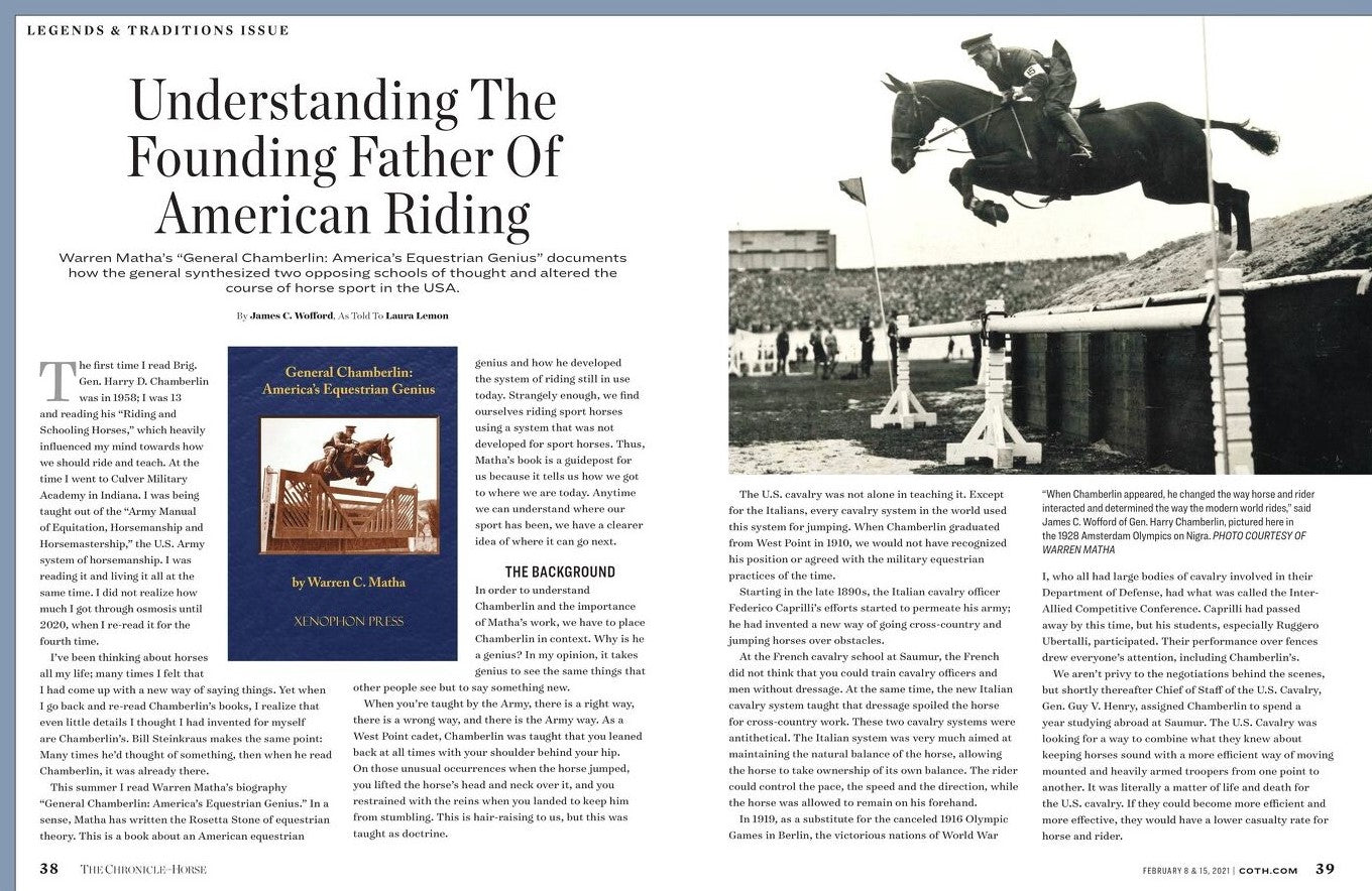General Chamberlin: America's Equestrian Genius: A biography of Harry Dwight Chamberlin by Warren Matha