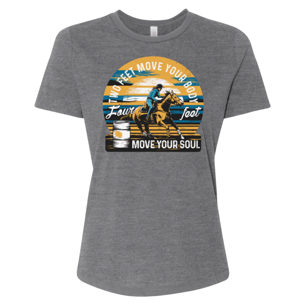 Two Feet Move Your Body Four Feet Move Your Soul Tee