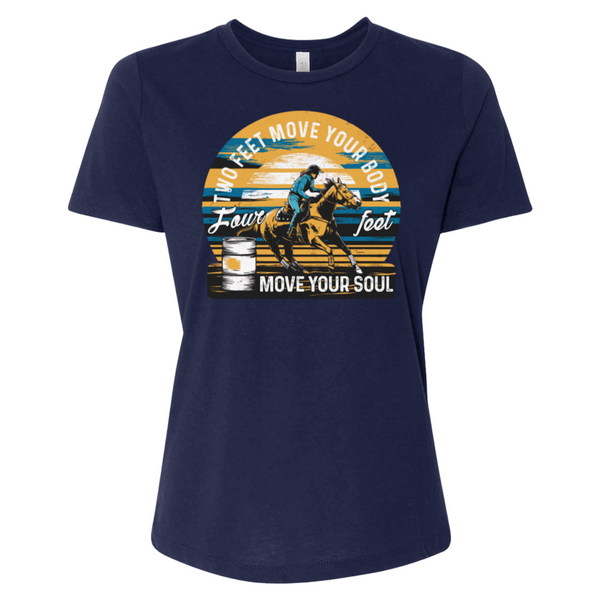 Two Feet Move Your Body Four Feet Move Your Soul Tee