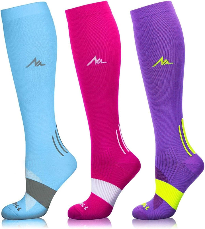 NEWZILL Medical Compression Socks for Women & Men Circulation 20-30 Mmhg, Best for Running Athletic Hiking Travel Flight Nurses