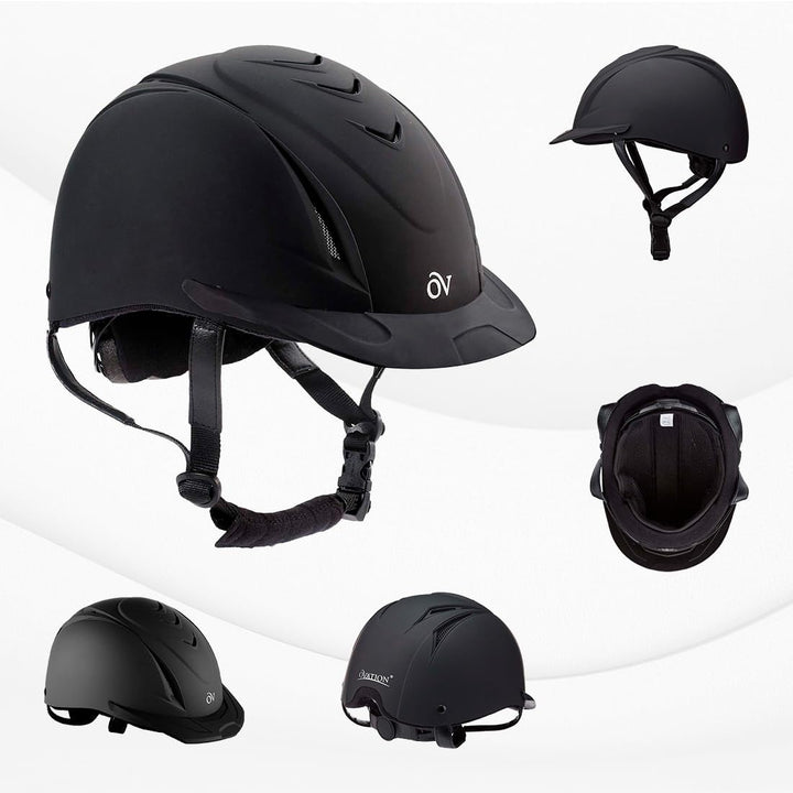 Deluxe Schooler Helmet Small/Medium Black (Hat Size: 6 1/2-7, Inches: 20 1/2-22) - Equestrian Helmet,  Riding Helmet,  Helmet, Horseback Riding Helmet, for Women, Men, Kids.