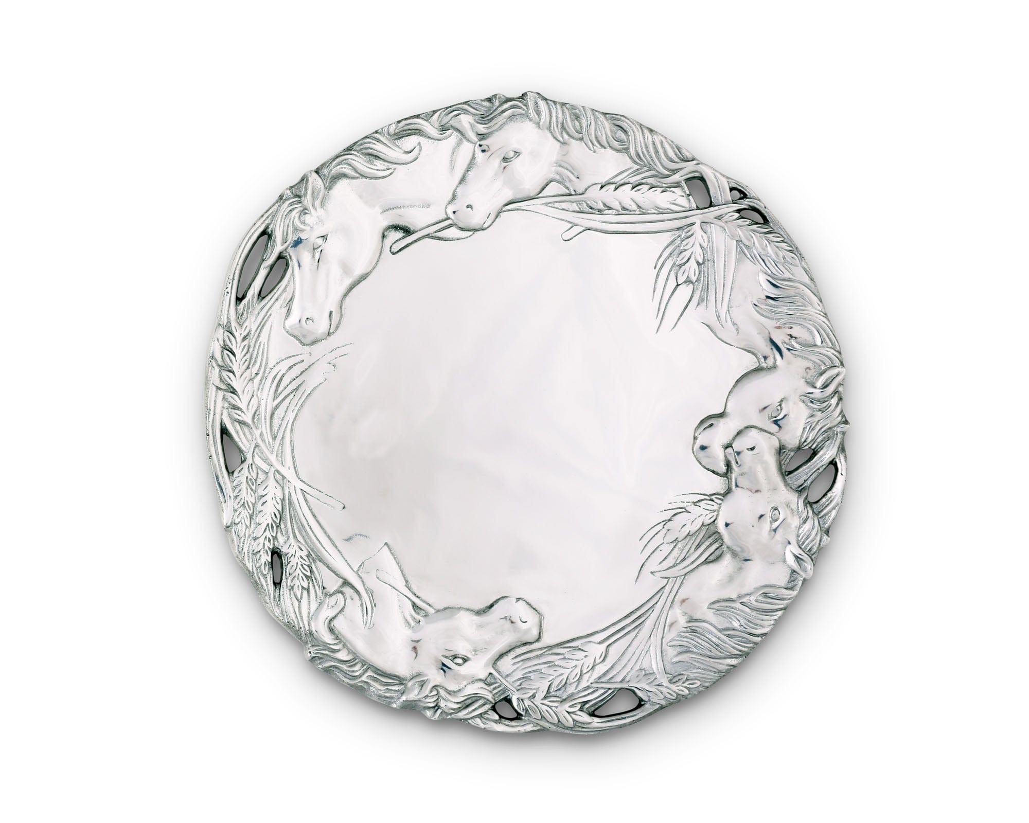 Horse Round Tray 12