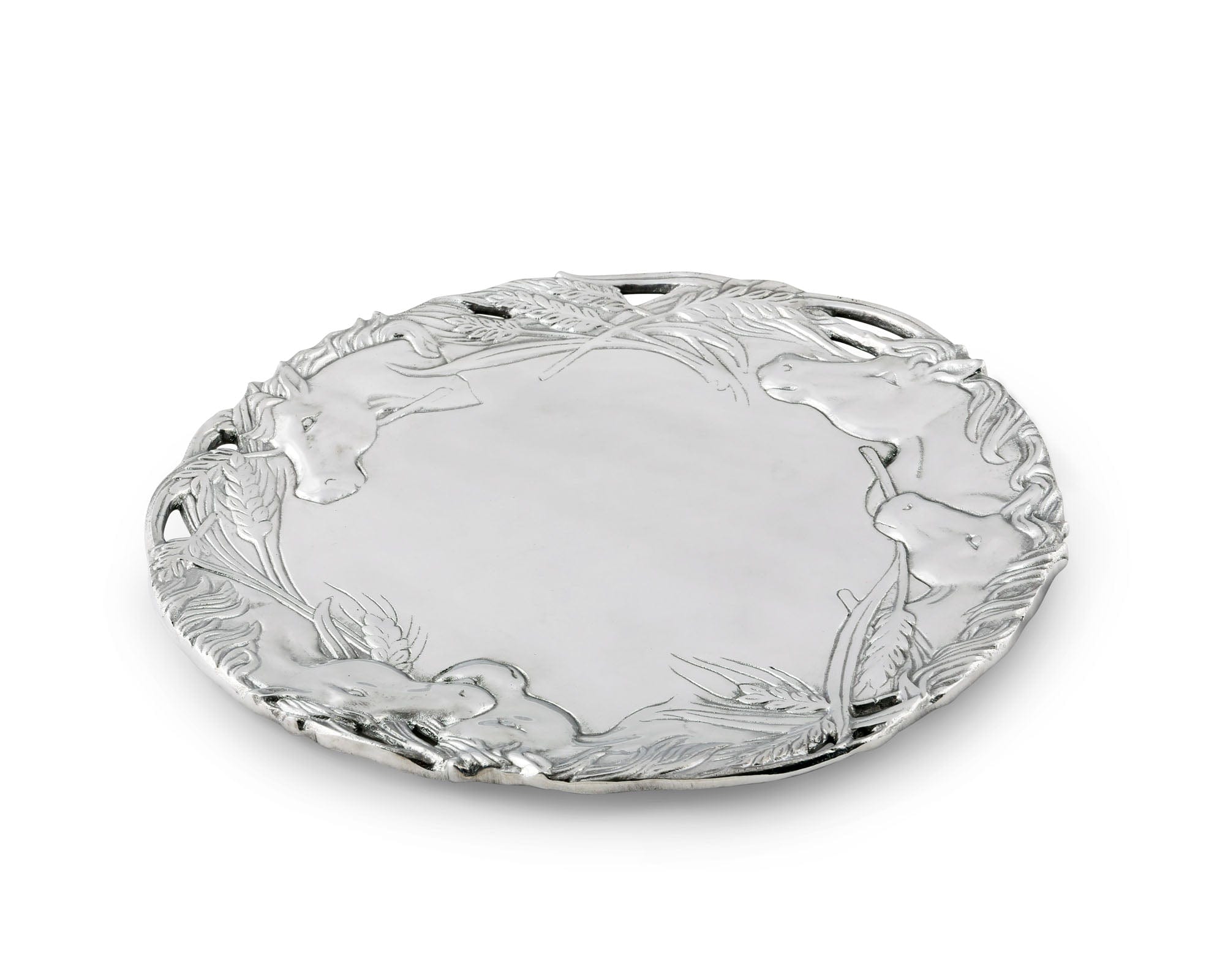 Horse Round Tray 12