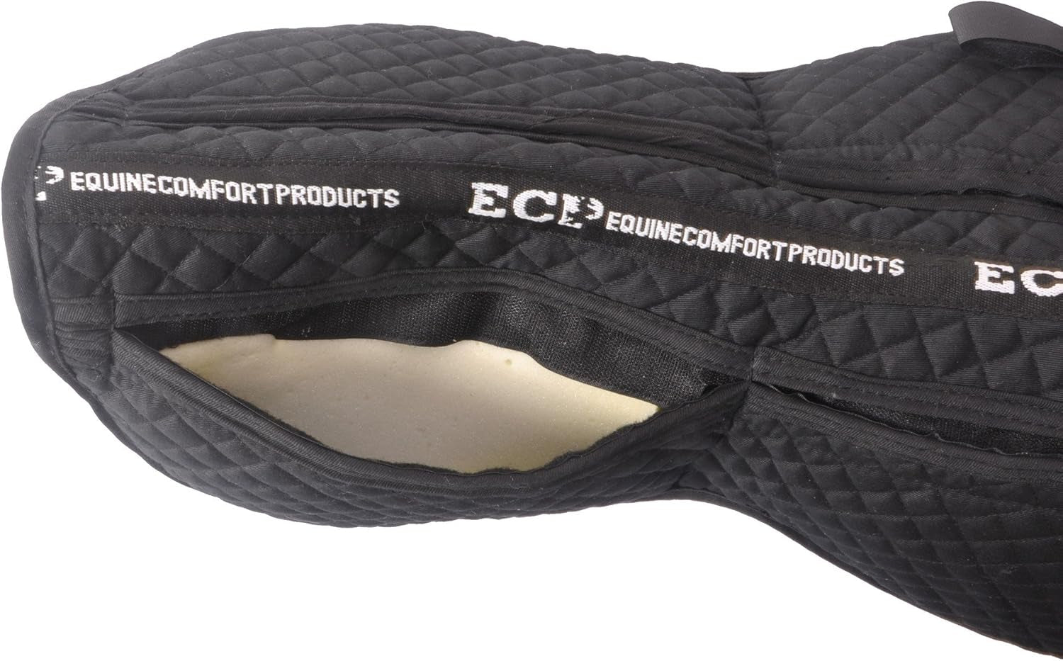 ECP Equine Comfort Products Injury Prevention Half Saddle Pad with Adjustable Memory Foam