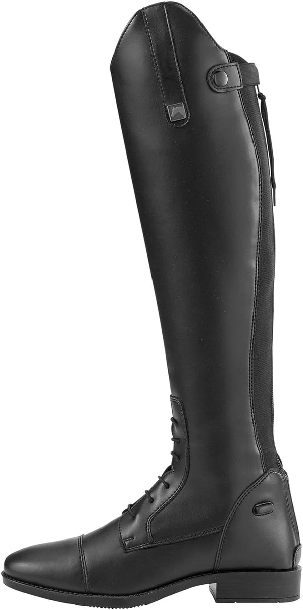 Riding Sport - Ladies' Equestrian Black Synthetic Leather Field Boots - Slim - 7.5