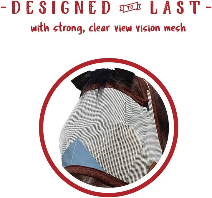 Equine Fly Mask | Horse Fly Mask with UV Protection | Adjustable Fit for Comfort | without Ears