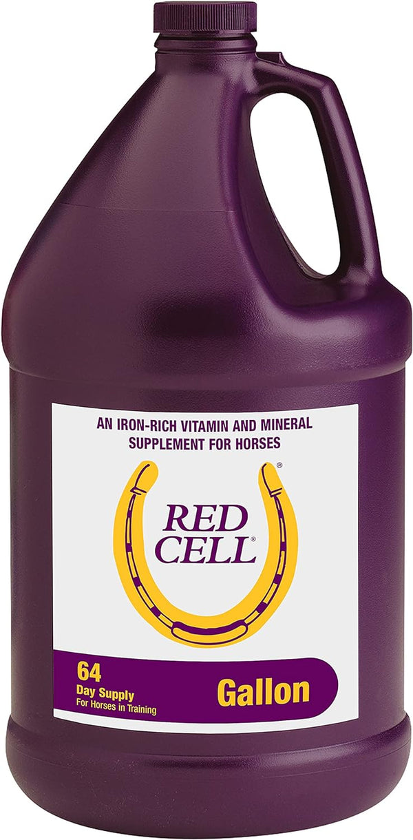 Horse Health Red Cell, Liquid Vitamin-Iron-Mineral Supplement for Horses, Helps Fill Important Nutritional Gaps in Horse'S Diet, 1 Gallon, 128 Oz., 64-Day Supply