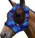 Harrison Howard Super Comfort Stretchy Fly Mask Large Eye Space with UV Protection Soft on Skin with Breathability Navy Blue Cob (Medium)
