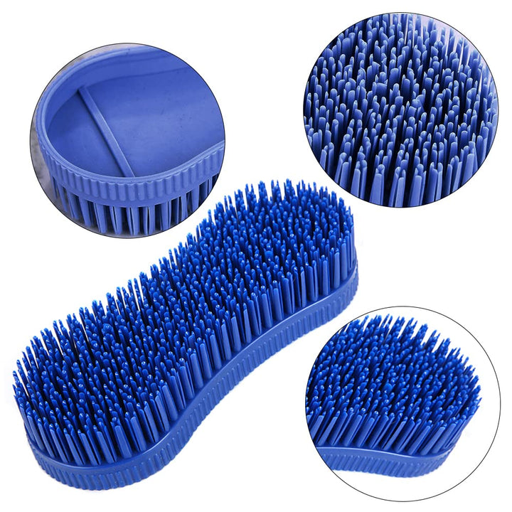 2 Pcs Silicone Horse Cleaning Grooming Brush Horse Grooming Brush Equestrian Massage Tool for Horse Grooming Care