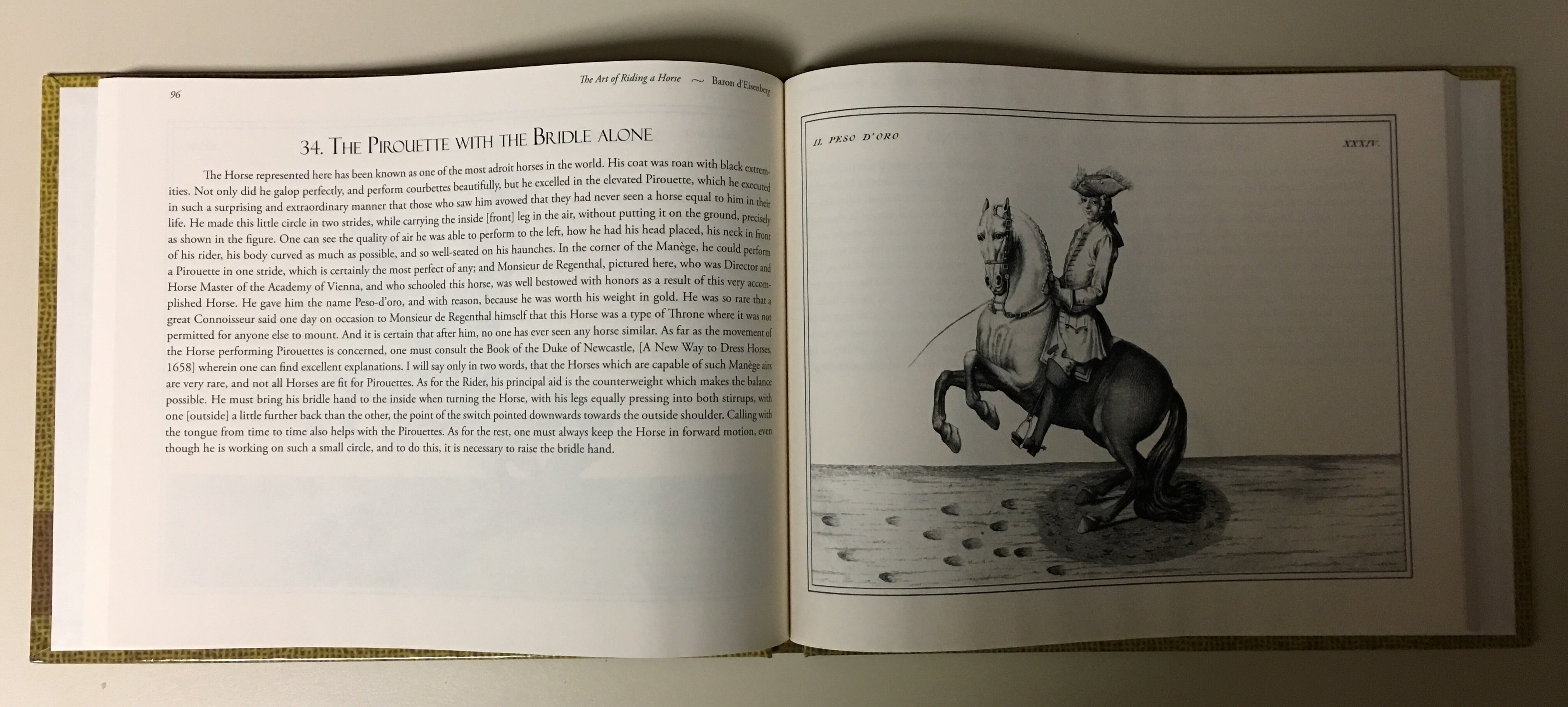 The Art of Riding a Horse or Description of Modern Manège in all It's Perfection by Baron d'Eisenberg fully illustrated with engravings