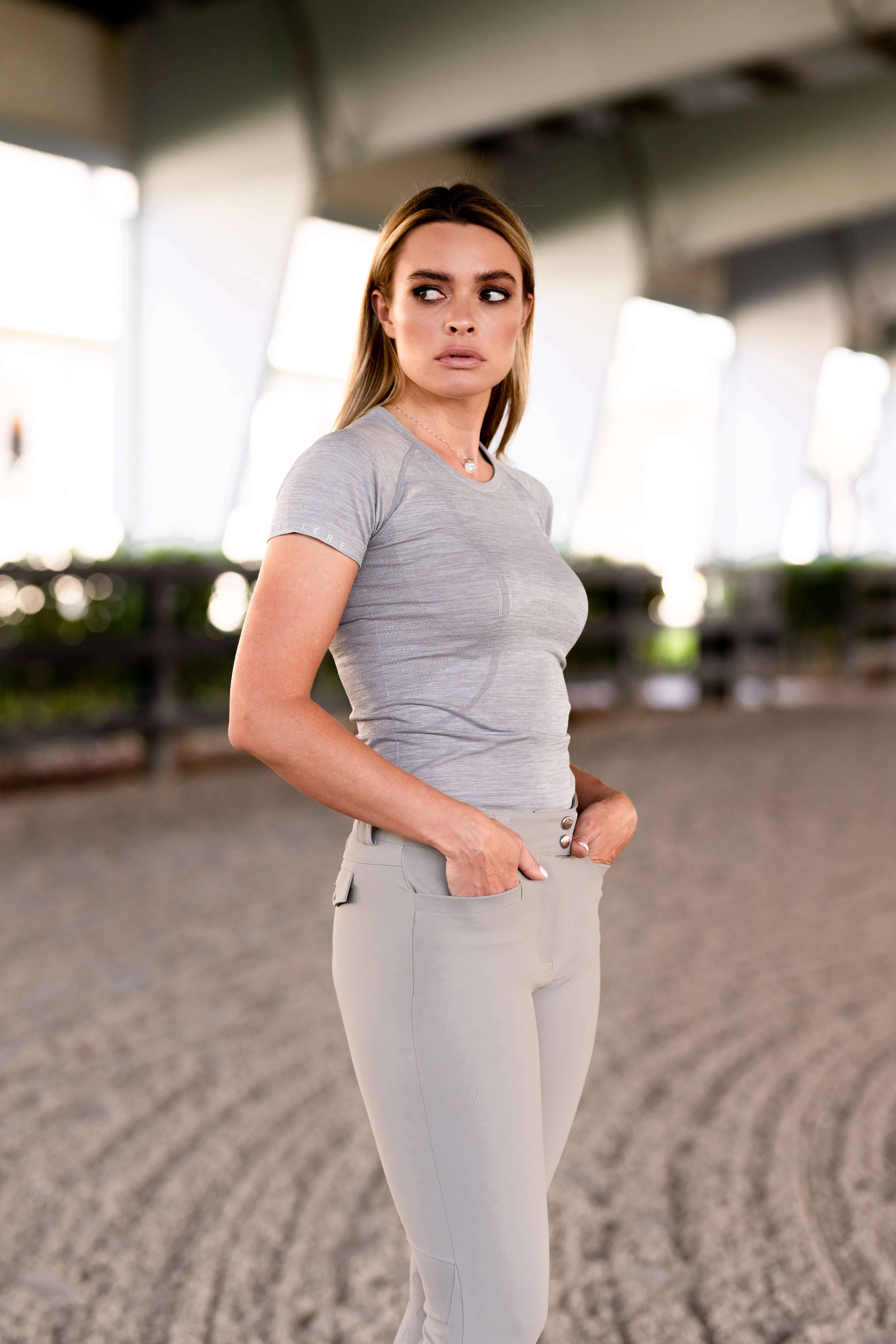 Juliette Lightweight Show Breeches in Sandy Beige Premium