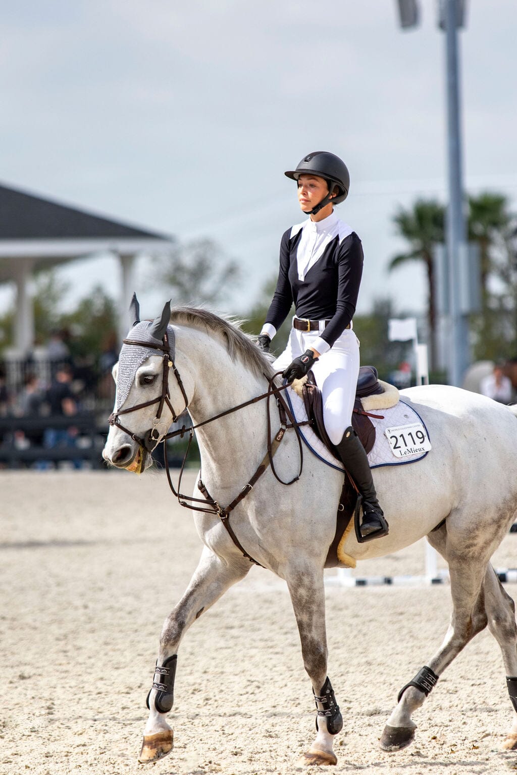Juliette High Compression Show Breeches in White - Sample Sale
