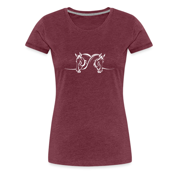 HORSE LOVER PREMIUM TRIBLEND T-SHIRT - heather burgundy