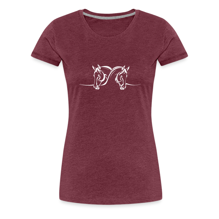 HORSE LOVER PREMIUM TRIBLEND T-SHIRT - heather burgundy