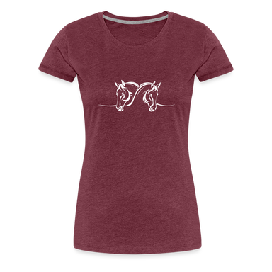 HORSE LOVER PREMIUM TRIBLEND T-SHIRT - heather burgundy