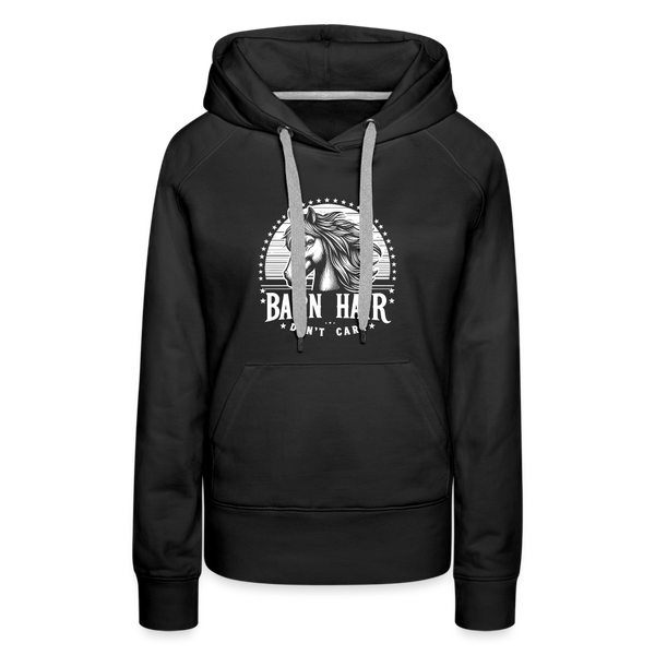 Barn Hair, Don't Care Premium Hoodie - black