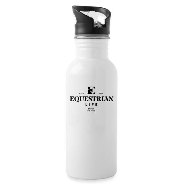 Equestrian Life Water Bottle - white