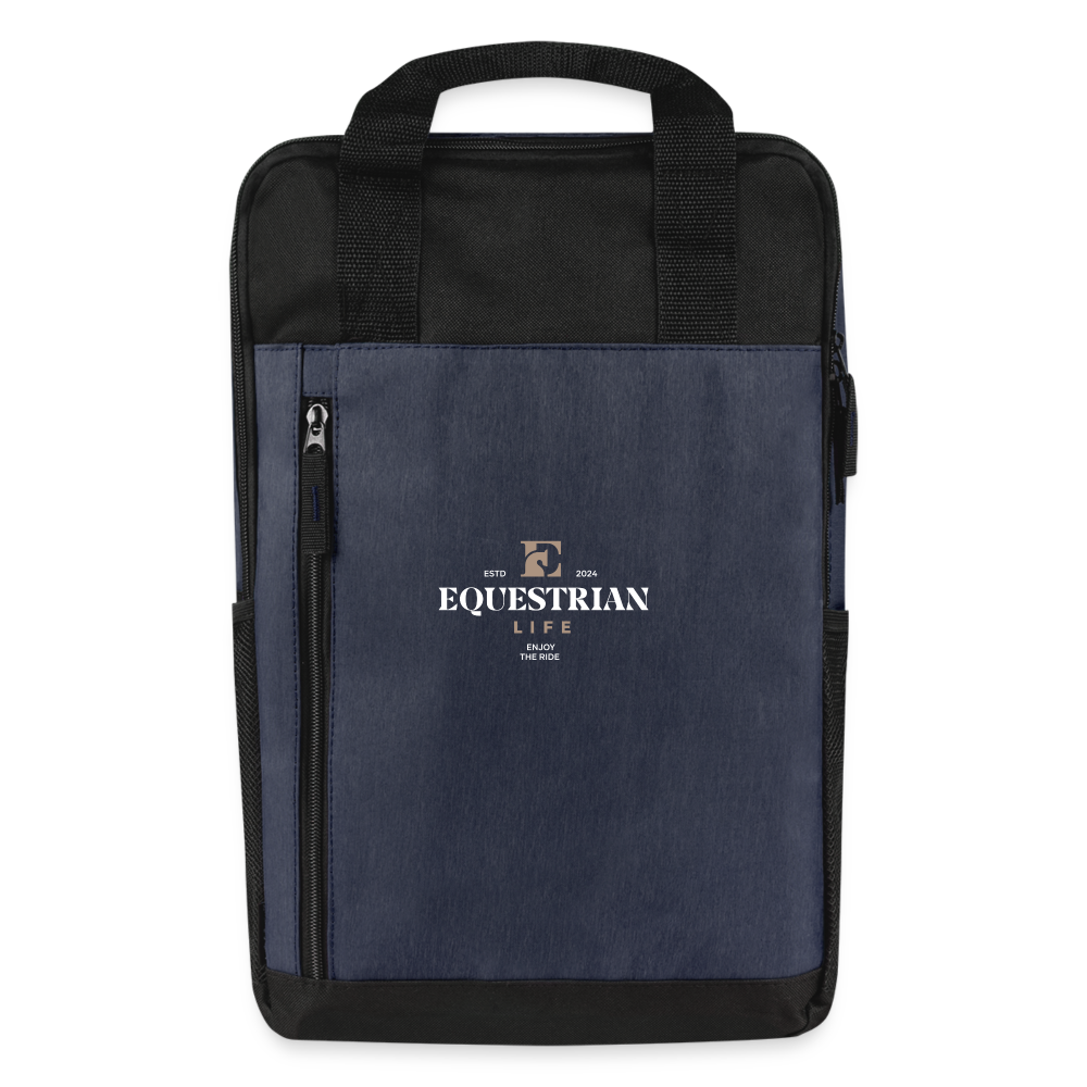 EL Laptop Backpack - heather navy/black